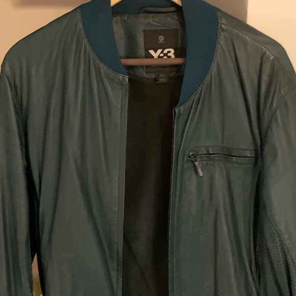 Y-3 Other - Y3 Adidas Yohji Yamamoto turquoise leather jacket